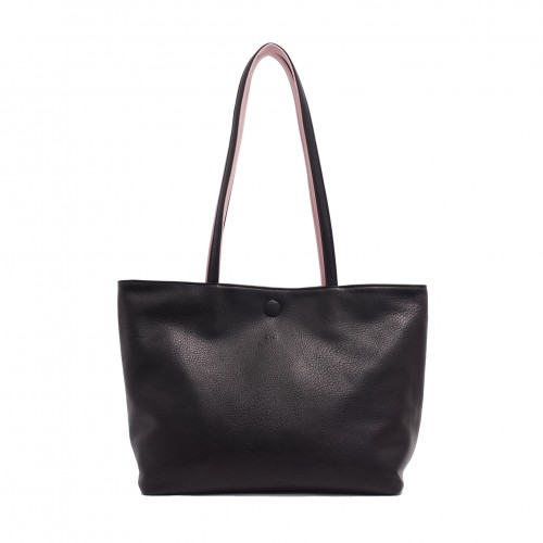 Brooke 2-in-1 Reversible Tote - Black / Pale Pink 